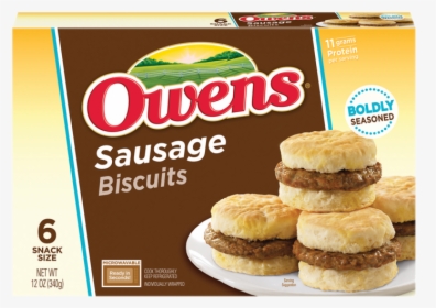Owens® Sausage Sandwich Sandwich 12 Oz - Owens Sausage Biscuits, HD Png Download, Free Download