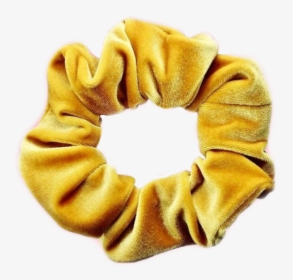 Scrunchie Hairtie Yellow Aesthetic - Yellow Scrunchie Png, Transparent Png, Free Download