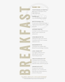 The Order Breakfast Menu 4 22 19, HD Png Download, Free Download