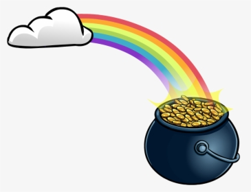 Pot Of Gold Pictures Of A Pot Gold Free Download Clip - Pot Of Gold With Rainbow, HD Png Download, Free Download