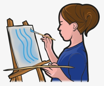 Easel Clipart Person Painting - Clipart Painter Png, Transparent Png, Free Download