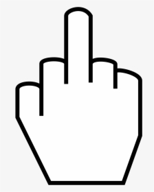 File The Finger Svg - Middle Finger Emoji Drawing, HD Png Download, Free Download