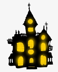 Hd Transparent Castle Spooky - Clip Art Transparent Background Halloween, HD Png Download, Free Download