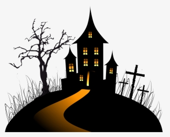 Halloween Creepy Castle Clip, HD Png Download, Free Download