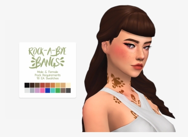 Sims 4 Bangs Maxis Match, HD Png Download, Free Download