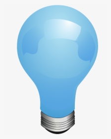 Electric Bulb Transparent Background - Light Blue Light Bulb, HD Png Download, Free Download