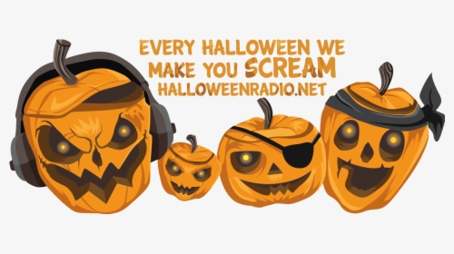 Halloweenradio - Net - Jack-o'-lantern, HD Png Download, Free Download