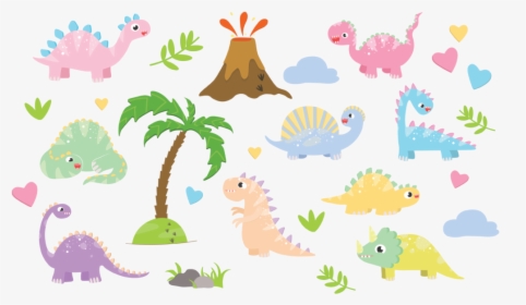 Tree Clipart Dinosaur - Free Printable Dinosaur Clip Art, HD Png Download, Free Download
