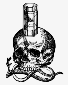 Hourglass Big Image Png - Medieval Skull, Transparent Png, Free Download