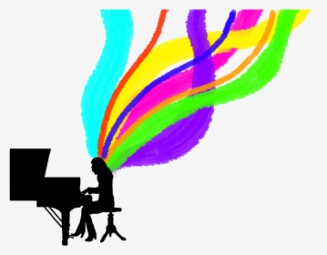 She Sits On The Cool Wooden Bench Of The Piano, Her - Graphic Design, HD Png Download, Free Download
