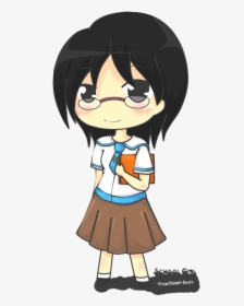 Collection Of Free Drawing Scool Chibi Download On - Anime Chibi School Girl, HD Png Download, Free Download