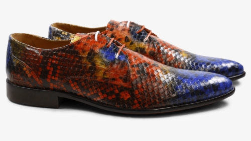 Derby Shoes Toni 1 F Snake Electric Blue Orange Sun - Melvin And Hamilton Brown Blue, HD Png Download, Free Download