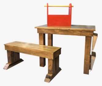 Cedar Custom Table And Bench - Kitchen & Dining Room Table, HD Png Download, Free Download
