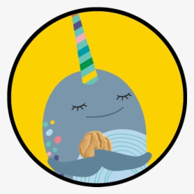 Sparkles The Narwhal Holding A Girl Scout Cookie - Girl Scout Cookie Theme 2019, HD Png Download, Free Download