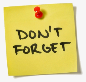 Don T Forget Clipart Post It Note - Don T Forget Png, Transparent Png, Free Download