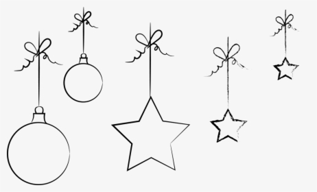 Transparent Christmas Tinsel Png - Christmas Balls Black And White, Png Download, Free Download