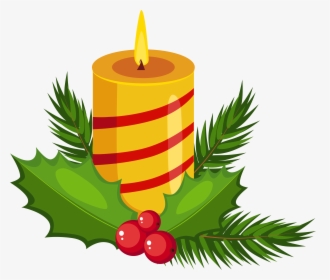 Christmas Holly Candle Transparent Png Clip Art Imageu200b, Png Download, Free Download