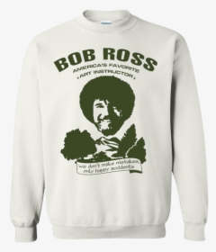 Bob Ross Ls,hoodie,sweatshirt Teeever Ls Ultra Cotton - Bob Ross And White Clip Art, HD Png Download, Free Download