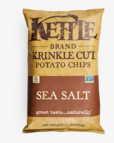 Sea Salt Krinkle Cut Potato Chips - Kettle Potato Chips, HD Png Download, Free Download