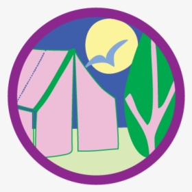 Girl Scout Blog Girl Scouts - Girl Scout Badge Camping, HD Png Download, Free Download