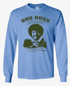 Bob Ross Ls,hoodie,sweatshirt Teeever Ls Ultra Cotton - Bob Ross And White Clip Art, HD Png Download, Free Download