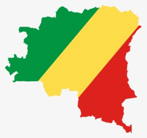 Flag Map Of Greater Congo - Flag Map Of Congo, HD Png Download, Free Download