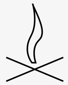 Bonfire, Campfire, Fire, Flame, Line Drawing - Drawing, HD Png Download, Free Download