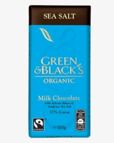 G&b"s Sea Salt 100g Bar - Green And Blacks Sea Salt, HD Png Download, Free Download