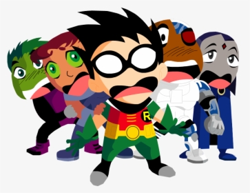 Cyborg, Raven, And Robin Image - Teen Titans Go Wallpaper Png, Transparent Png, Free Download