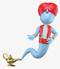 3d White People - 3d Stick Figure Genie Lamp, HD Png Download, Free Download