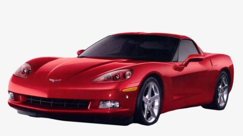 Land Vehicle,red,automotive Design,sports Car,hood,performance - 2005 Corvette Z06 Red, HD Png Download, Free Download