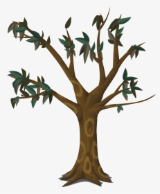 Twig Branch Tree Paper Wood - Cartoon Tree With Branches, HD Png Download, Free Download