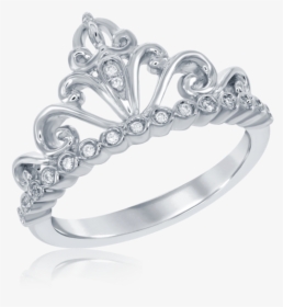 Cinderella Tiara Ring 1/10cttw In Sterling Silver Image - Aneis Inspirados Nas Princesas Da Disney, HD Png Download, Free Download