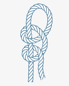 Double Half Hitches Knot - Double Half Hitch Knot Drawing, HD Png Download, Free Download