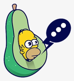 Fruit Drawing With Colour Photo Ideas Free Books - Simpsons Avocado, HD Png Download, Free Download