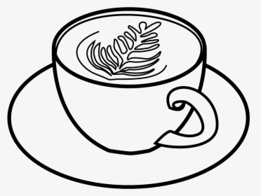 Line Art - Tea Cup Drawing Png, Transparent Png, Free Download