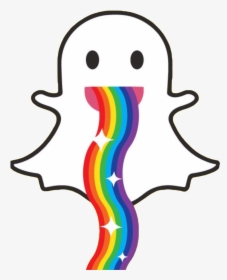 #ghost #rainbow #rainbowvomit #rainbowbarf #colors - Snapchat Ghost With Rainbow, HD Png Download, Free Download
