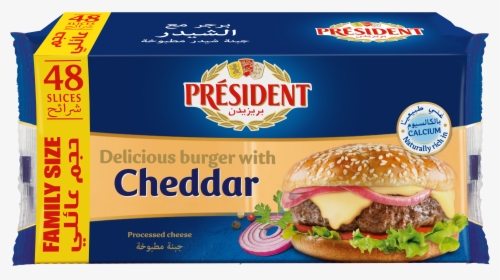 President Cheddar Cheese Slice, HD Png Download, Free Download