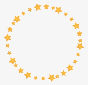 Golden Round Frame Png Pic - Gold Star Circle Png, Transparent Png, Free Download