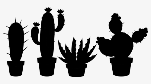 Clip Art Portable Network Graphics Cactus Succulent - Cactus Silhouette Clip Art, HD Png Download, Free Download