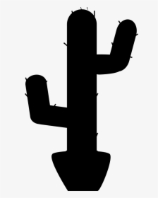 Icon Cactus - Cactus Icon Png Black, Transparent Png, Free Download