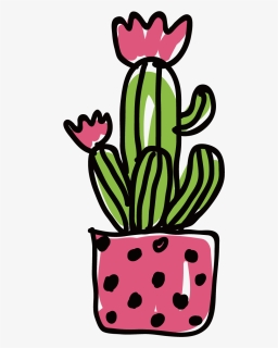 Ftestickers Clipart Flower Succulent Cactus - Cactus Flower Illustration Png, Transparent Png, Free Download