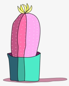 Cactus, Pink Cactus, Cactus Illustration, Plant, Flower, HD Png Download, Free Download