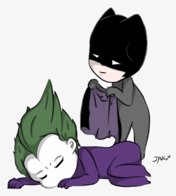 Anime Batman Joker Chibi - Joker And Batman Cartoon Chibi, HD Png Download, Free Download