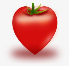 Tomato,heart,paprika - Heart Tomato Clipart, HD Png Download, Free Download