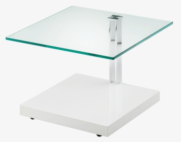 Coffee Table And Side Table On Wheels And With Glass - Coffee Table, HD Png Download, Free Download