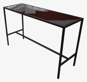 Cocktail Table Rectangle Black With Black Gloss Top - Stainless Steel Topped Counter Height Tables, HD Png Download, Free Download