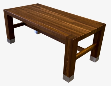 Cf004 Walnut Communal Party Dining Restaurant Table - Table With Legs Through Table Top, HD Png Download, Free Download