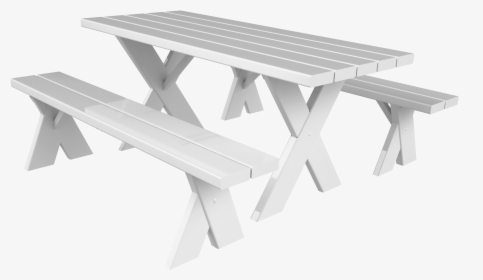 6 Bench For Picnic Table White - Outdoor Table, HD Png Download, Free Download
