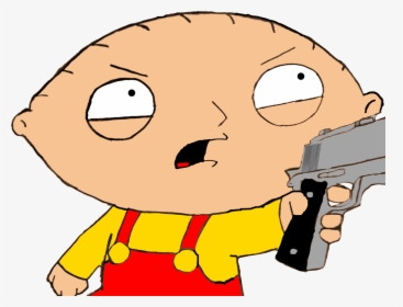 Stewie Griffin Drawing - Stewie Griffin With A Gun, HD Png Download, Free Download